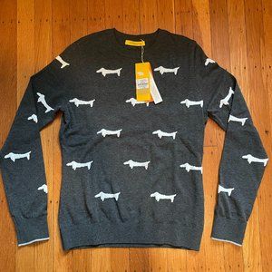 Louis Castel Grey Dachshund Sweater - size M